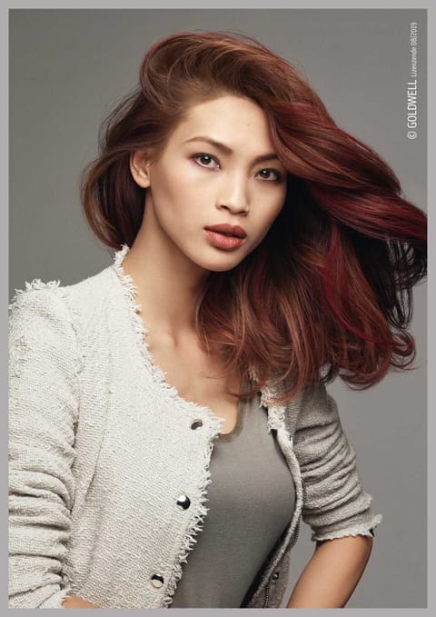 Look aus der Goldwell Iconic Brunettes Kollektion: braunes Haar mit weichem Glanz